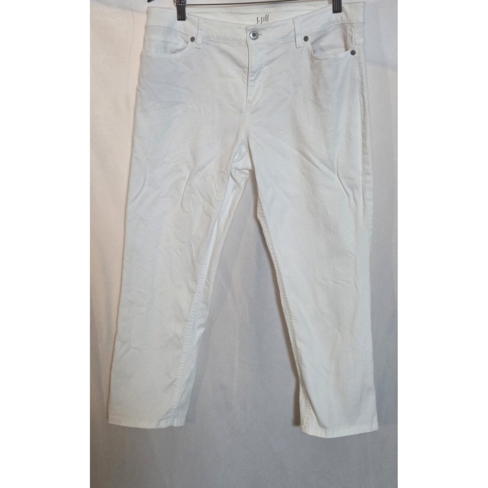J Jill Denims Authentic Crop 25.5 Length White ,Size 10